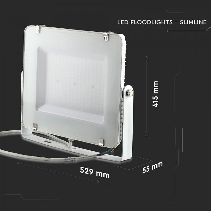 LED FLOOD SLIM 300W CW 100° 24000lm IP65 WHITE SAMSUNG CHIP