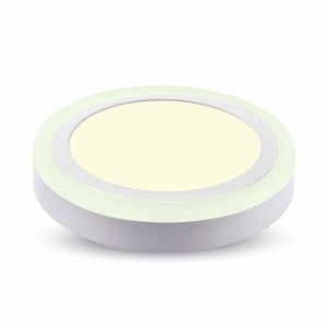 LED SURFACE ROUND TWIN DOWNLIGHT 6+2W 560lm WW 120° 150X40