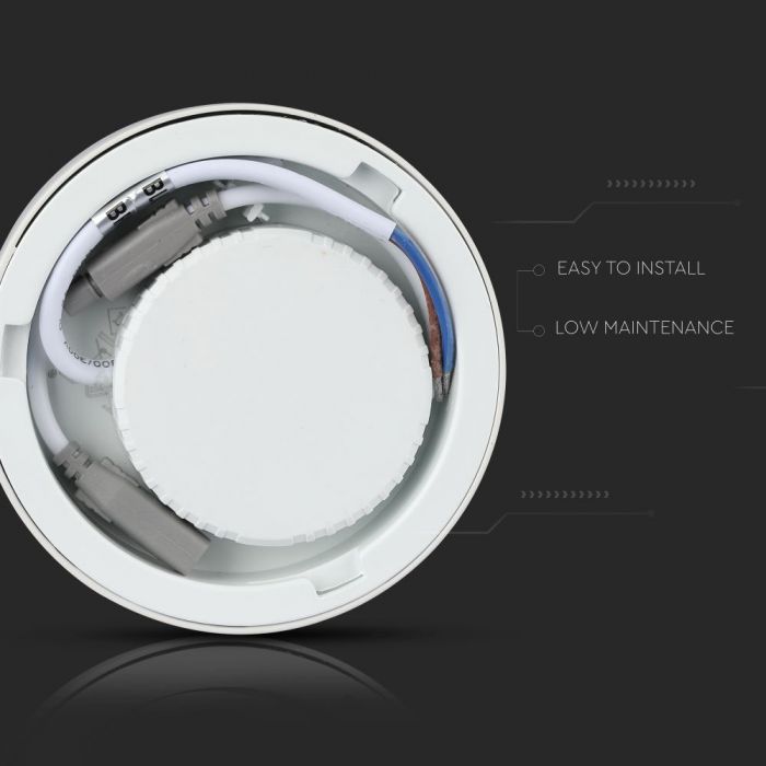 LED SURFACE ROUND SLIM DOWNLIGHT 12W 1000lm CW 120° 140X24