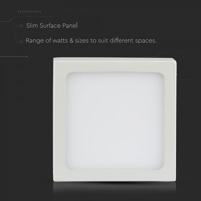 LED SURFACE SQUARE SLIM DOWNLIGHT 12W 1000lm CW 120° 140X24