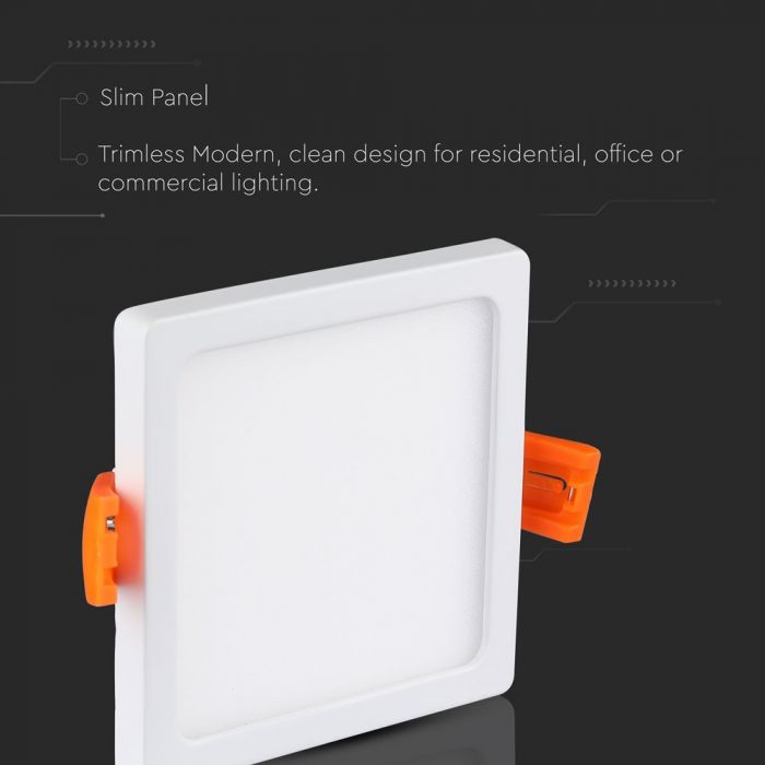 LED FRAMELESS SQUARE DOWNLIGHT 8W 800lm CW 110° 95X27 (85)