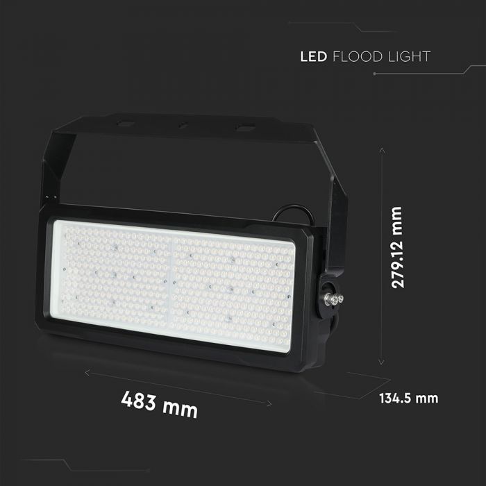 LED FLOOD SLIM WITH MEANWELL DRIVER 250W DL 60° 30000lm IP66 BLACK SAMSUNG CHIP