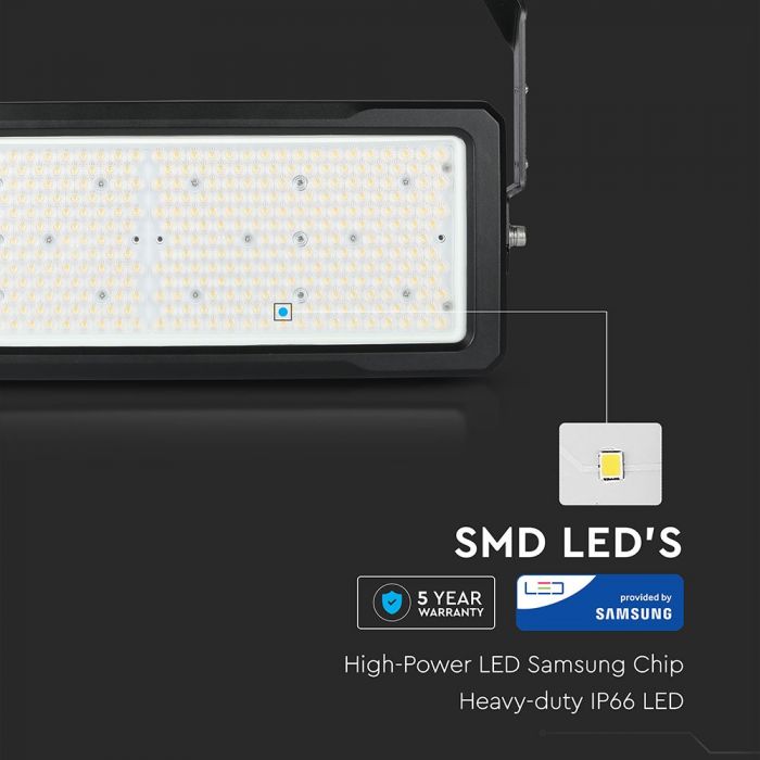 LED FLOOD SLIM WITH MEANWELL DRIVER 250W DL 60° 30000lm IP66 BLACK SAMSUNG CHIP