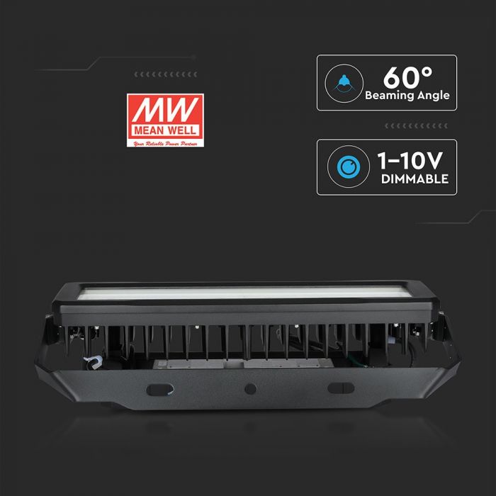 LED FLOOD SLIM WITH MEANWELL DRIVER 250W DL 60° 30000lm IP66 BLACK SAMSUNG CHIP