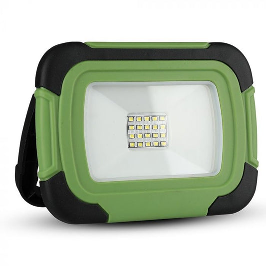 LED FLOOD RECHARGEABLE 10W CW 100° 700lm IP44 GREEN/BLACK SOS FLASH