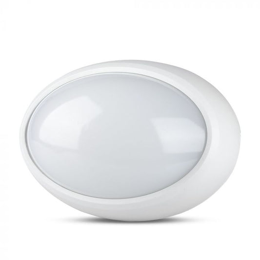 LED DOME LIGHT OVAL 12W 120° 840lm CW 245X165X96 WHITE IP66