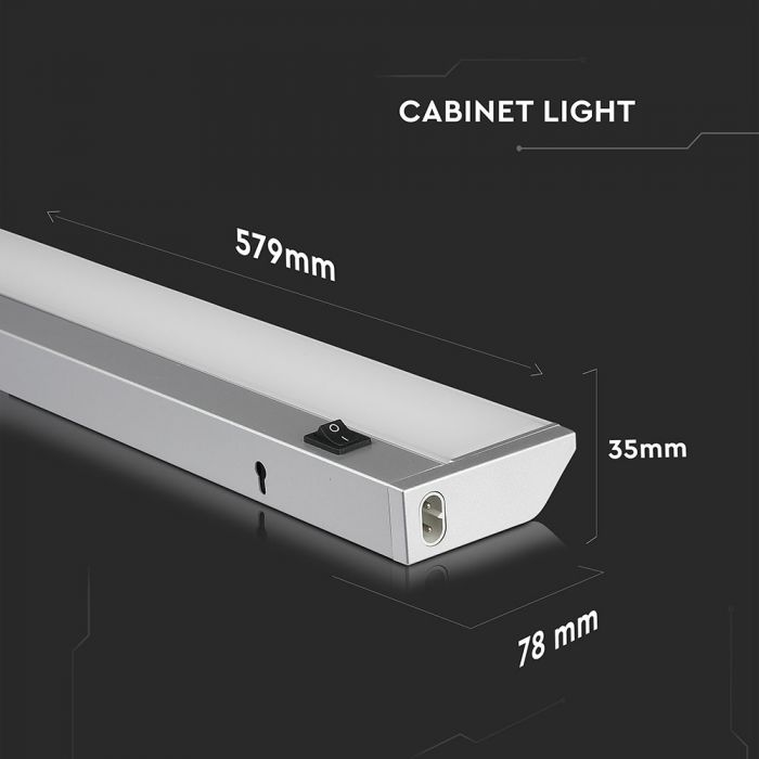 LED CABINET ROTATABLE LIGHT 2FT 10W CW 800lm 110° IP20