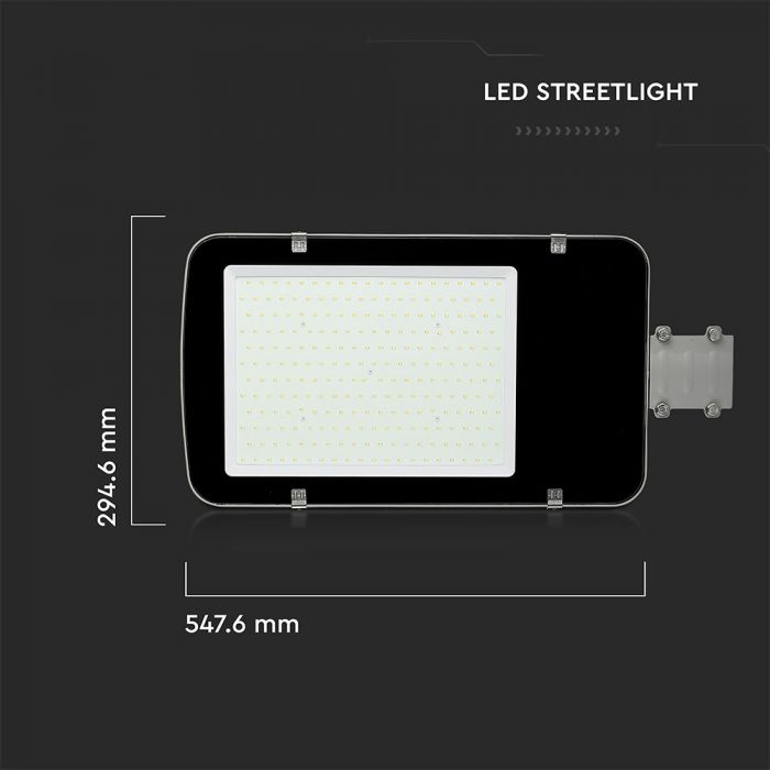 LED STREET LIGHT 100W CW 12000lm 110° GREY 548X295X62 IP65 A++