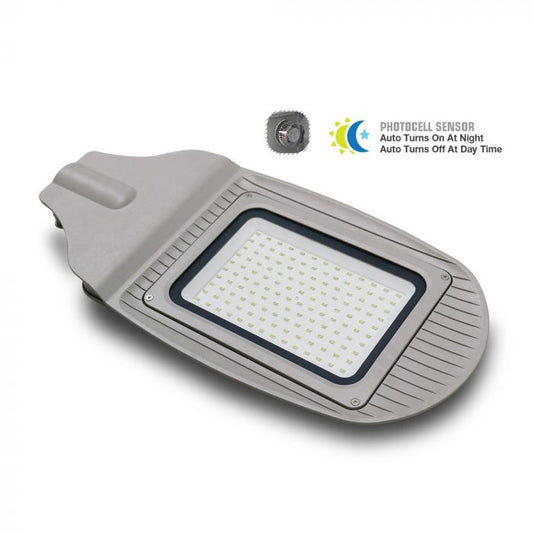 LED STREET LIGHT WITH SENSOR 50W DL 4000lm 100° GREY 213.5X460X62 IP65