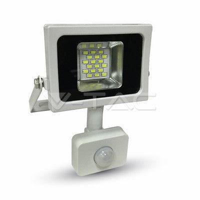 LED FLOOD SENSOR 10W CW 120° 800lm IP44 WHITE