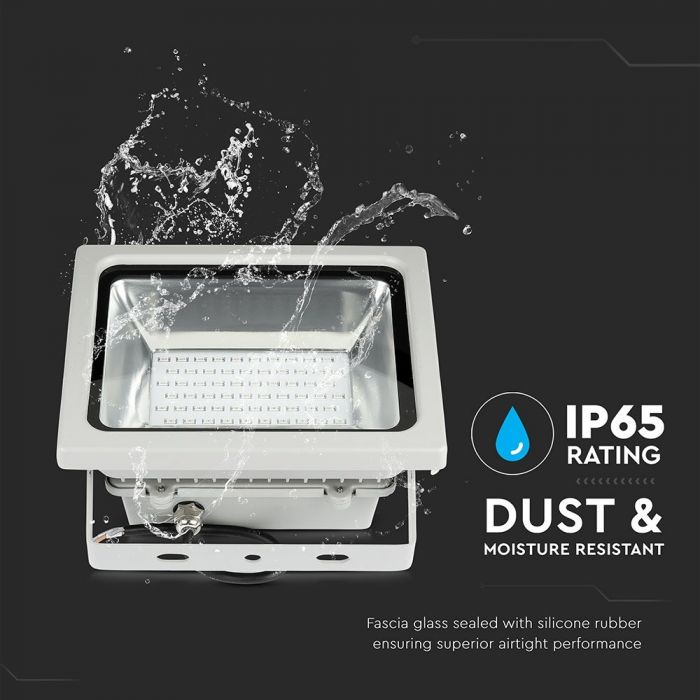 LED RGB FLOOD LIGHT 30W RF CONTROL 1800lm 120° IP65 GREY