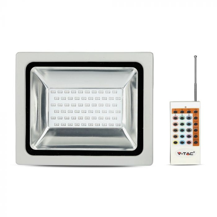 LED RGB FLOOD LIGHT 30W RF CONTROL 1800lm 120° IP65 GREY