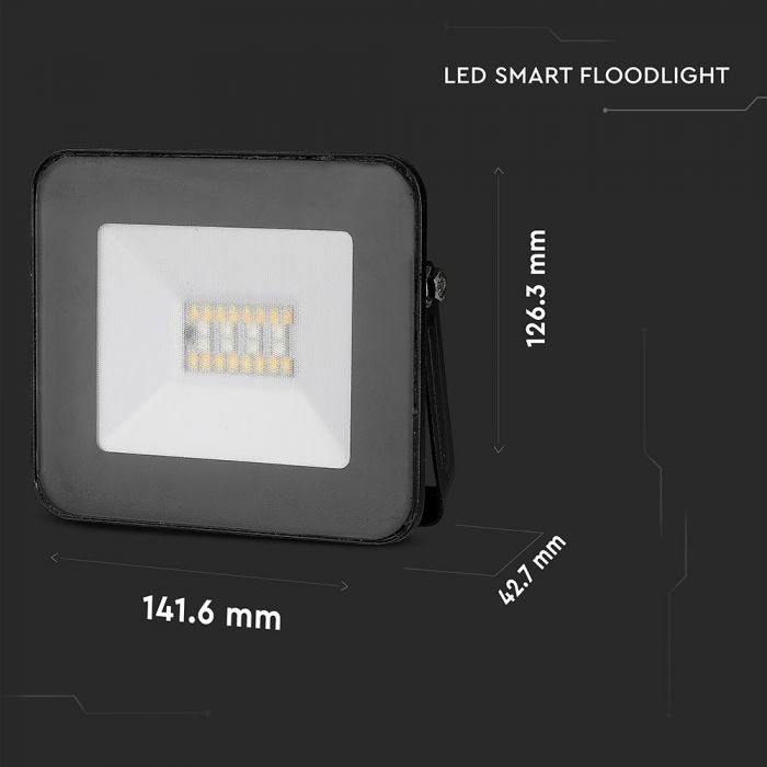 LED BLUETOOTH FLOOD 20W RGB/WW/DL/CW 100° 1400lm IP65 BLACK DIMMABLE