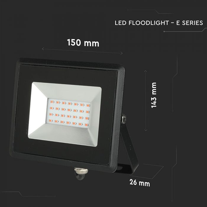 LED FLOOD SLIM 20W RED 110° 1600lm IP65