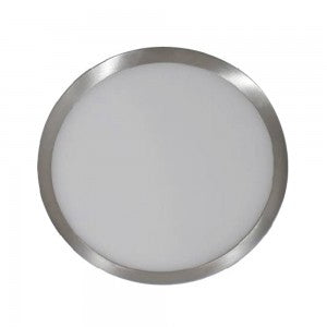 LED SURFACE ROUND SLIM DOWNLIGHT 6W 400lm WW 120° 90X24 SATIN NICKEL