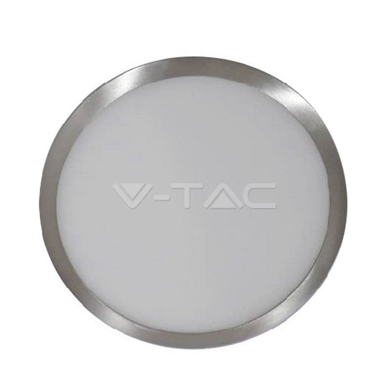 LED SURFACE ROUND SLIM DOWNLIGHT 18W 1500lm DL 120° 190X24 SATIN NICKEL