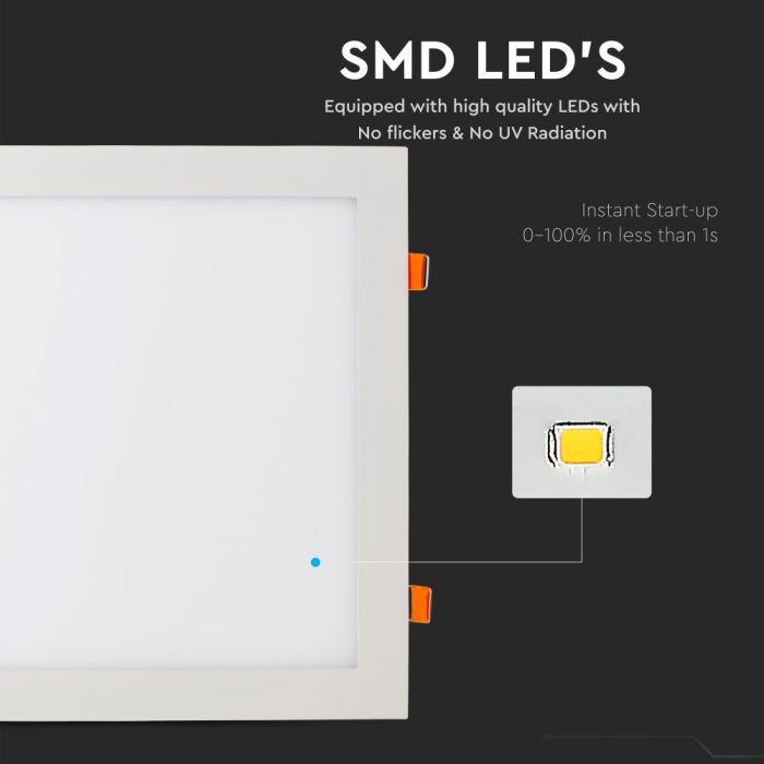 LED PREMIUM SQUARE DOWNLIGHT 30W 2400lm DL 120° 30X12 (280)