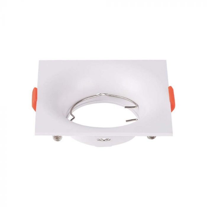 LED BRACKET GU10 SQUARE WHITE PC 88X88X40 (80)