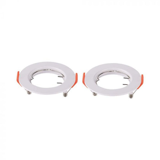 LED BRACKET GU10 ROUND WHITE PC 81X40 (63) (2PCS)