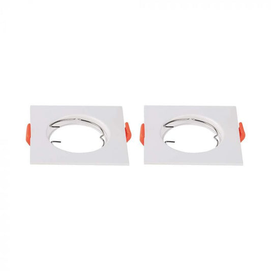 LED BRACKET GU10 SQUARE WHITE 81X81X40 (63) (2PCS)