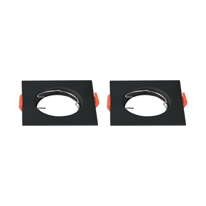 LED BRACKET GU10 SQUARE BLACK PC 81X81X40 (63) (2PCS)