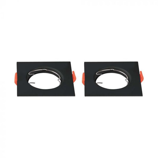 LED BRACKET GU10 SQUARE BLACK PC 81X81X40 (63) (2PCS)