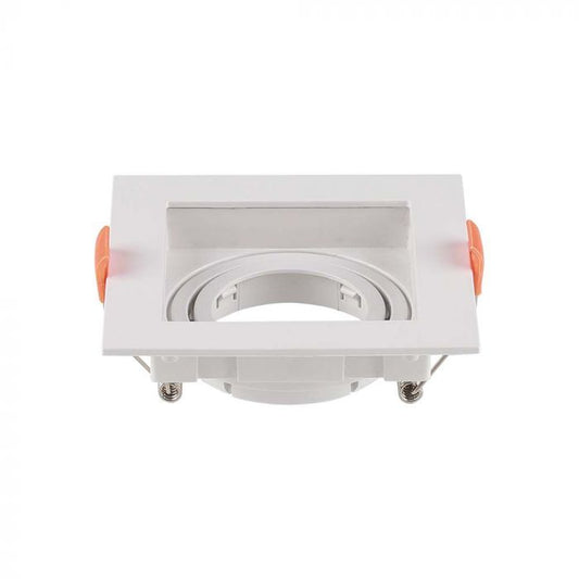 LED BRACKET GU10 SQUARE WHITE PC 102X102X42 (95X95) MOV