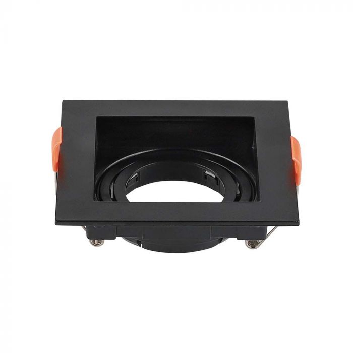 LED BRACKET GU10 SQUARE BLACK PC 102X102X42 (95X95) MOV