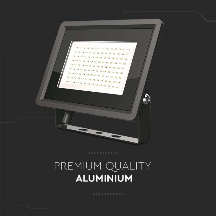 LED FLOOD SMD SLIM 100W DL 110° 8700lm IP65 BLACK