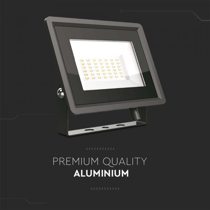 LED FLOOD SMD SLIM 30W CW 110° 2510lm IP65 BLACK