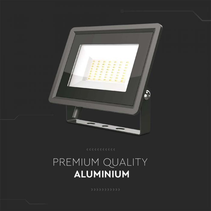 LED FLOOD SLIM 50W DL 110° 4300lm 180x27x150mm IP65 BLACK