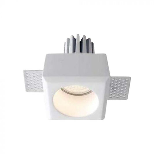 LED BRACKET GU10 ROUND WHITE 80x80x50 (85X85) GYPSUM