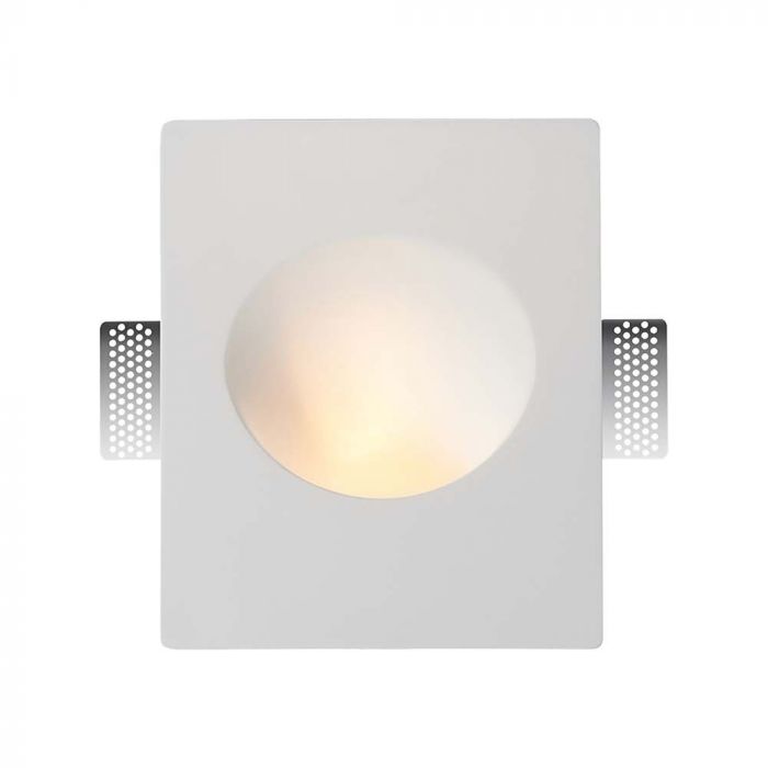 LED BRACKET GU10 ROUND GYPSUM WHITE 250x210 x80mm (255 x215mm)