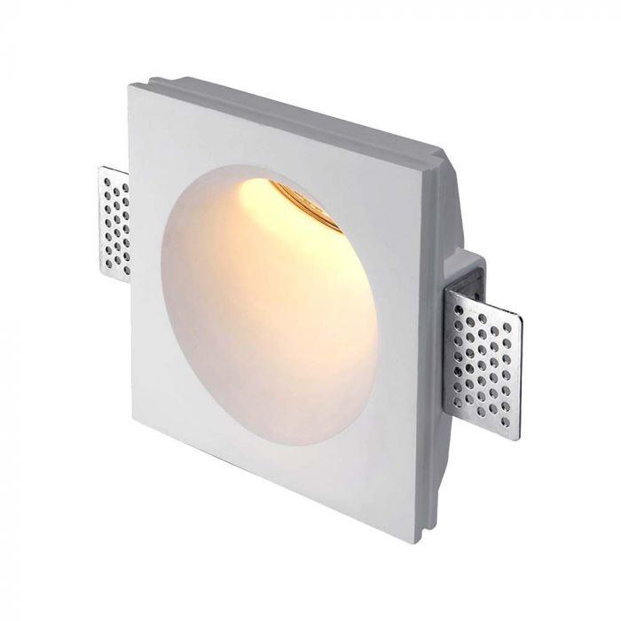 LED BRACKET GU10 ROUND WHITE 120x120x60 (125x125) GYPSUM