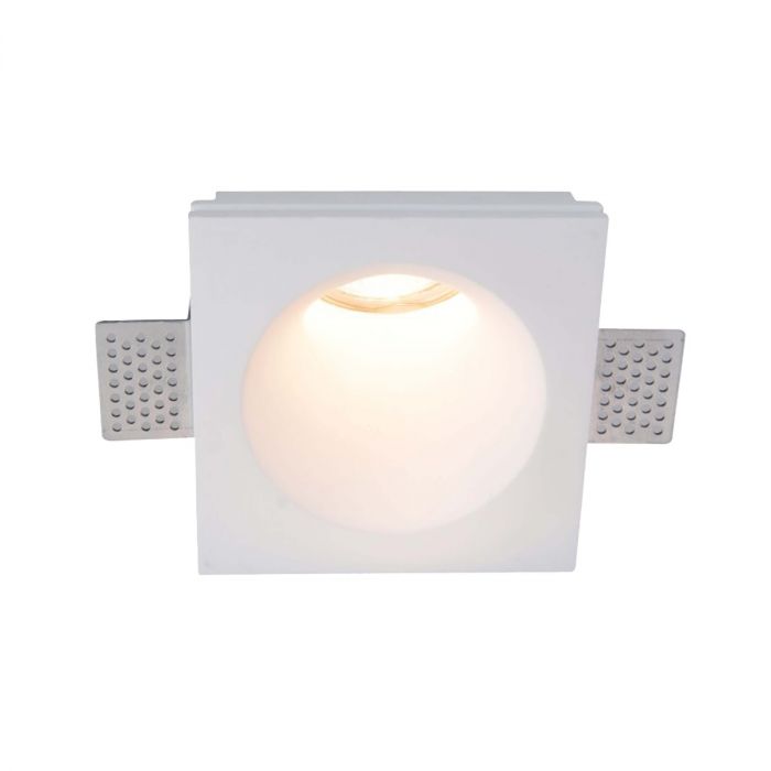 LED BRACKET GU10 ROUND WHITE 120x120x60 (125x125) GYPSUM