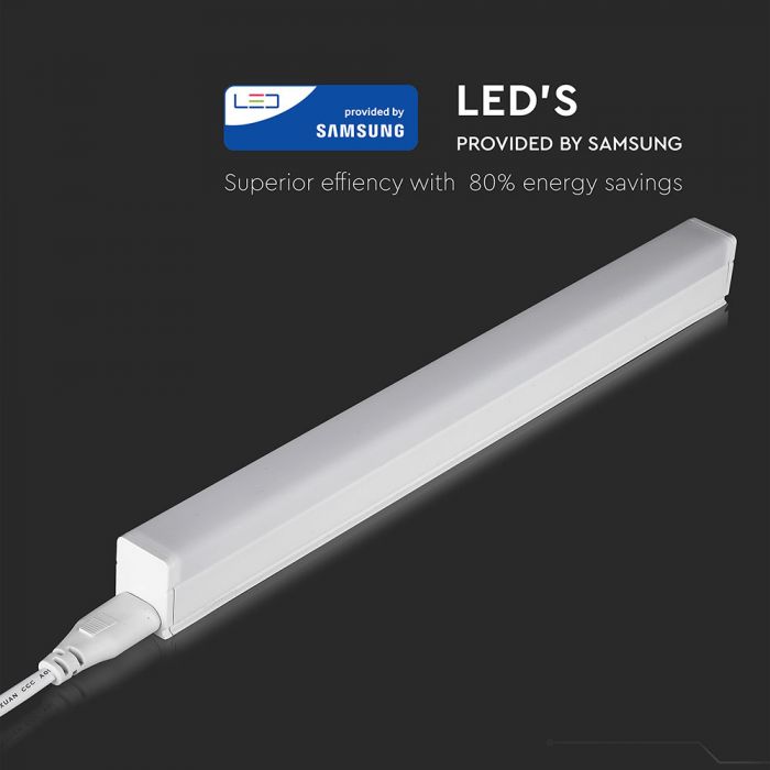 LED T5 TUBE BATTEN FITTING 1FT 4W CW 400lm 120° SAMSUNG CHIP LINKABLE (MAX 100W)