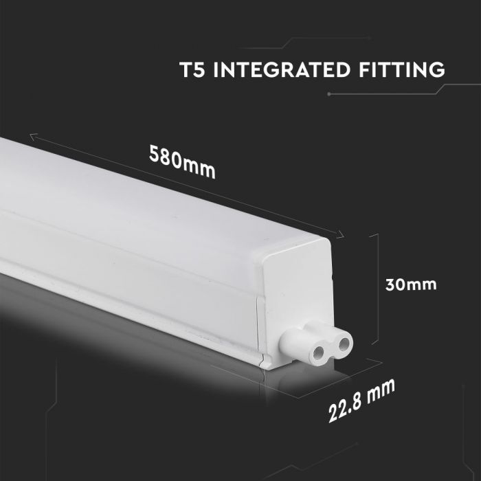 LED T5 TUBE BATTEN FITTING 2FT 7W DL 630lm 120° SAMSUNG CHIP LINKABLE (MAX 100W)