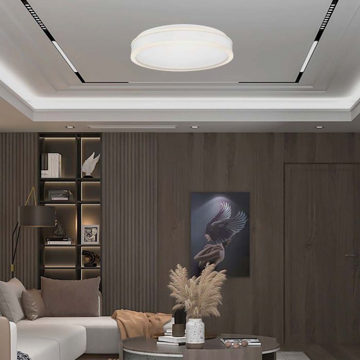 LED DESIGNER CEILING LIGHT 24W DL 2500lm WHITE RD  450x62mm