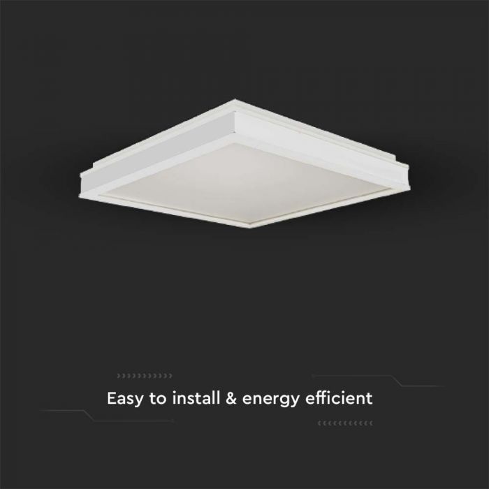 LED DESIGNER CEILING LIGHT 18W DL 1290lm  WHITE SQ 350x350x62mm