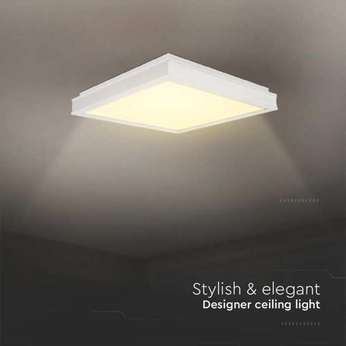 LED DESIGNER CEILING LIGHT 18W DL 1290lm  WHITE SQ 350x350x62mm