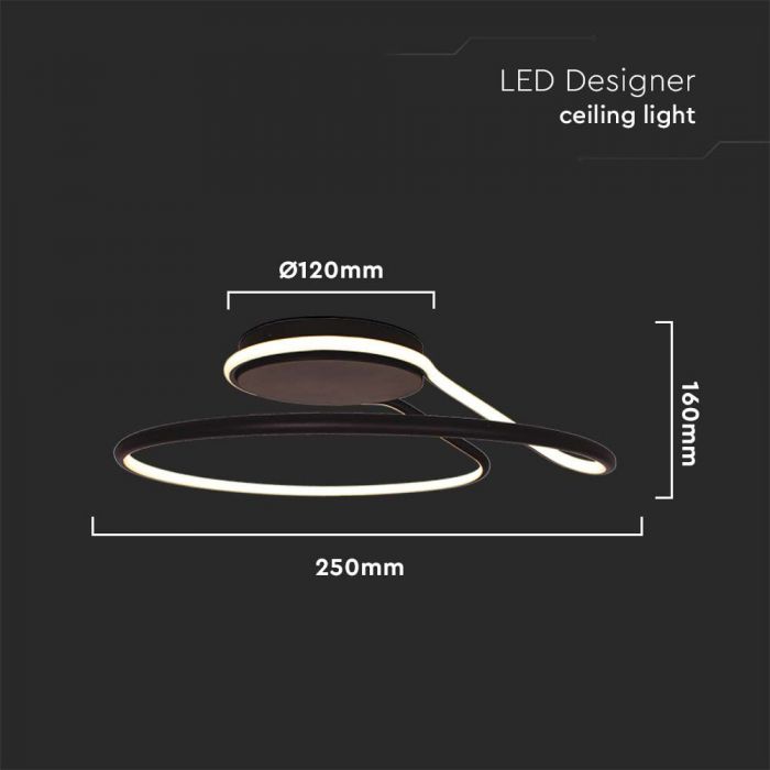 LED DESIGNER  LIGHT 24W 3IN1 BLACK