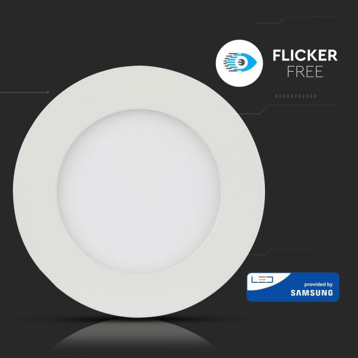 LED PREMIUM ROUND DOWNLIGHT 6W 420lm WW 120° 120X25 (110) SAMSUNG CHIP