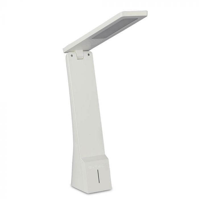 LED TABLE LAMP 4W 3in1 120° 550lm WHITE+SILVER RECHARGEABLE