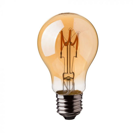 LED E27 FILAMENT LAMP AMBER COVER ST64 3W WW 800lm 300° 95X140