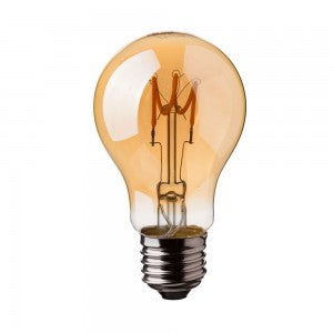 LED E27 FILAMENT LAMP AMBER COVER ST64 3W WW 800lm 300° 95X140