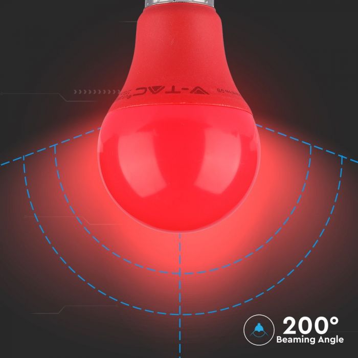 LED E27 LAMP 9W 806lm 200° 60X112 RED