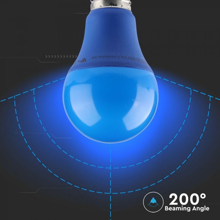 LED E27 LAMP 9W 806lm 200° 60X112 BLUE