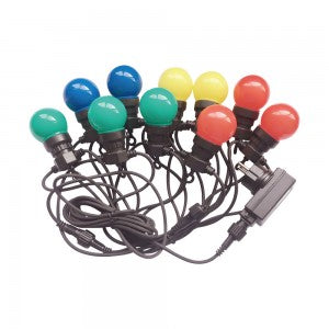 LED STRING LIGHT 5M WITH EURO PLUG + 10 x0.5WRGBY 300lm LAMPS