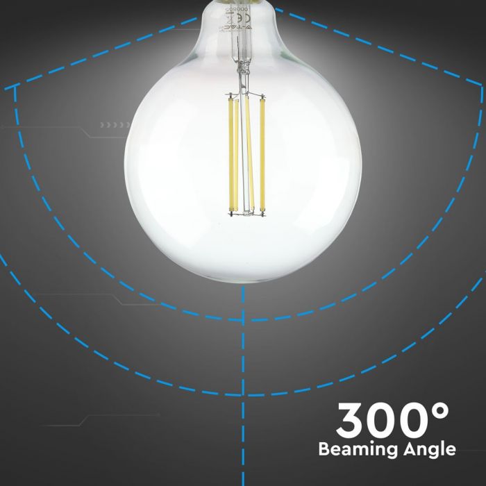 LED E27 FILAMENT LAMP G125 12W WW 1521lm 330° 125X173