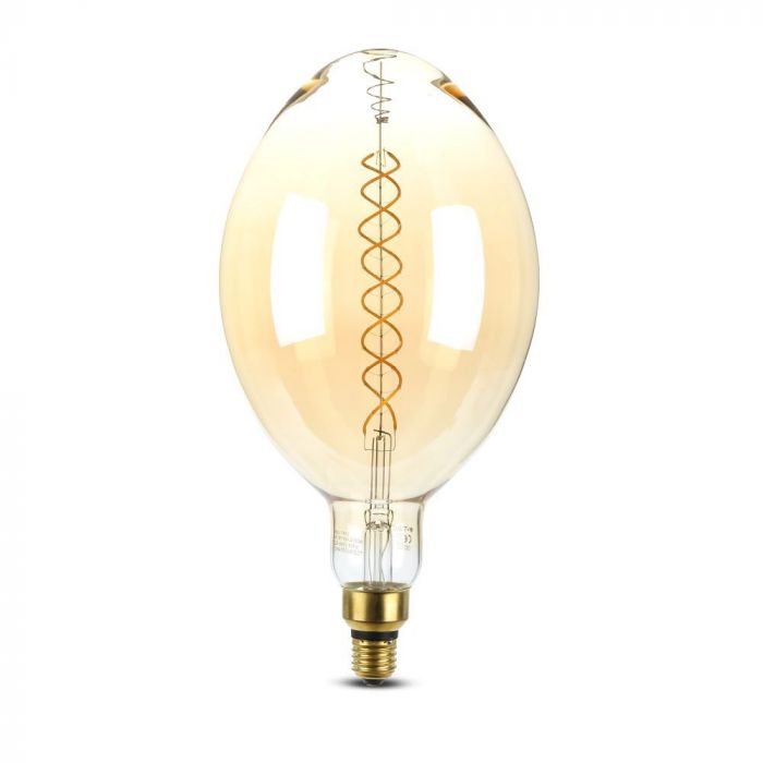 LED E27 FILAMENT AMBER LAMP BF180 8W WW 500lm 340° 180X360 GLASS DIMMABLE